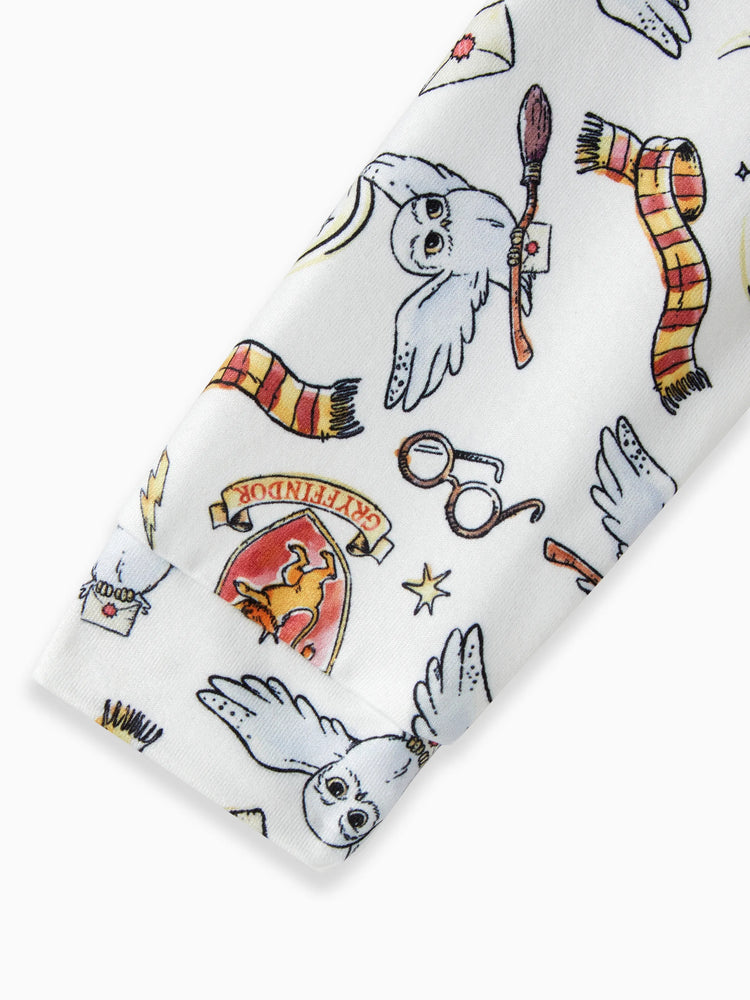 Combinaison bébé garçon/fille Harry Potter Gryffondor Hibou Allover Blanc