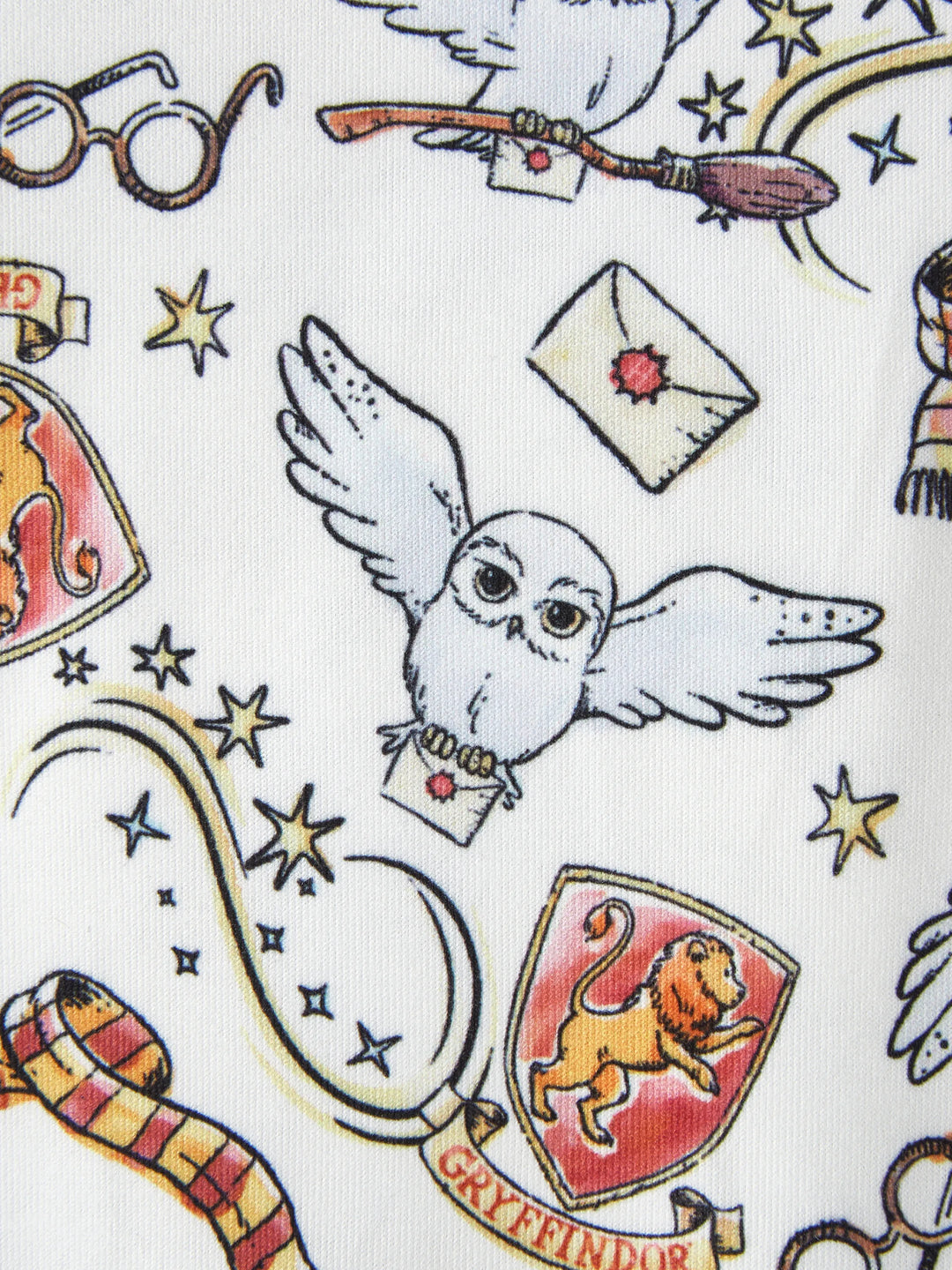 Combinaison bébé garçon/fille Harry Potter Gryffondor Hibou Allover Blanc