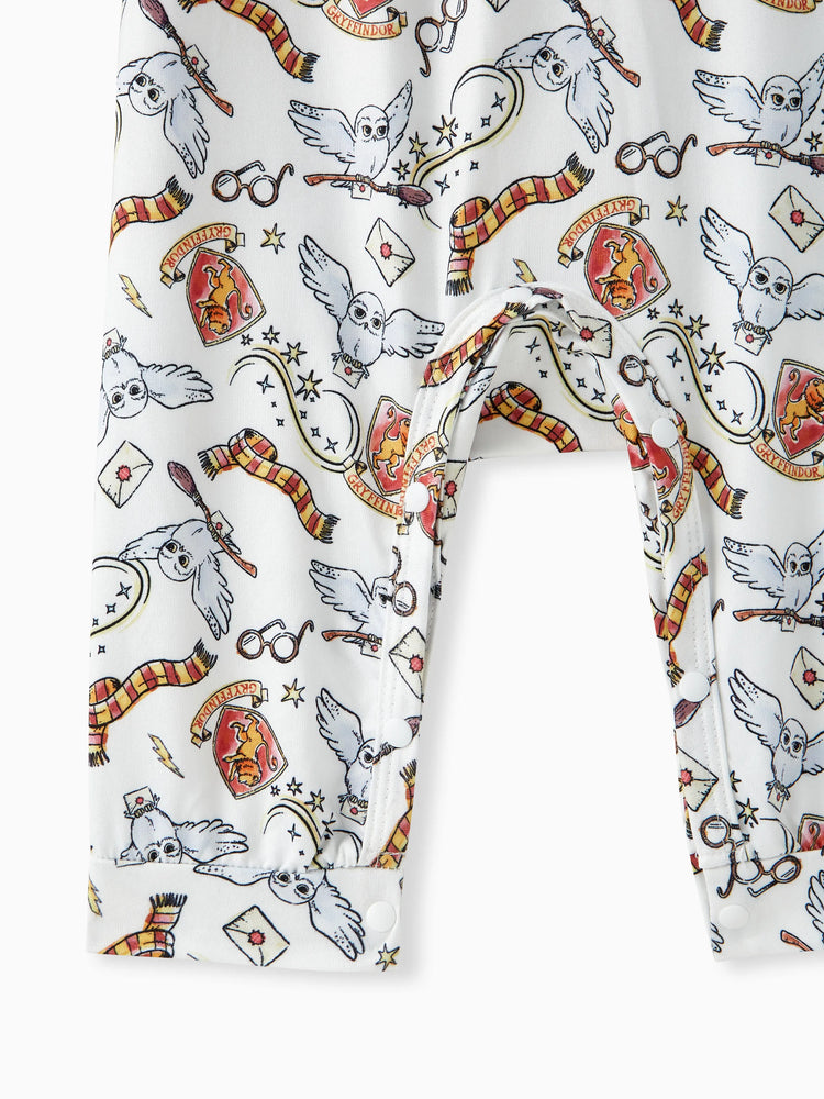 Combinaison bébé garçon/fille Harry Potter Gryffondor Hibou Allover Blanc