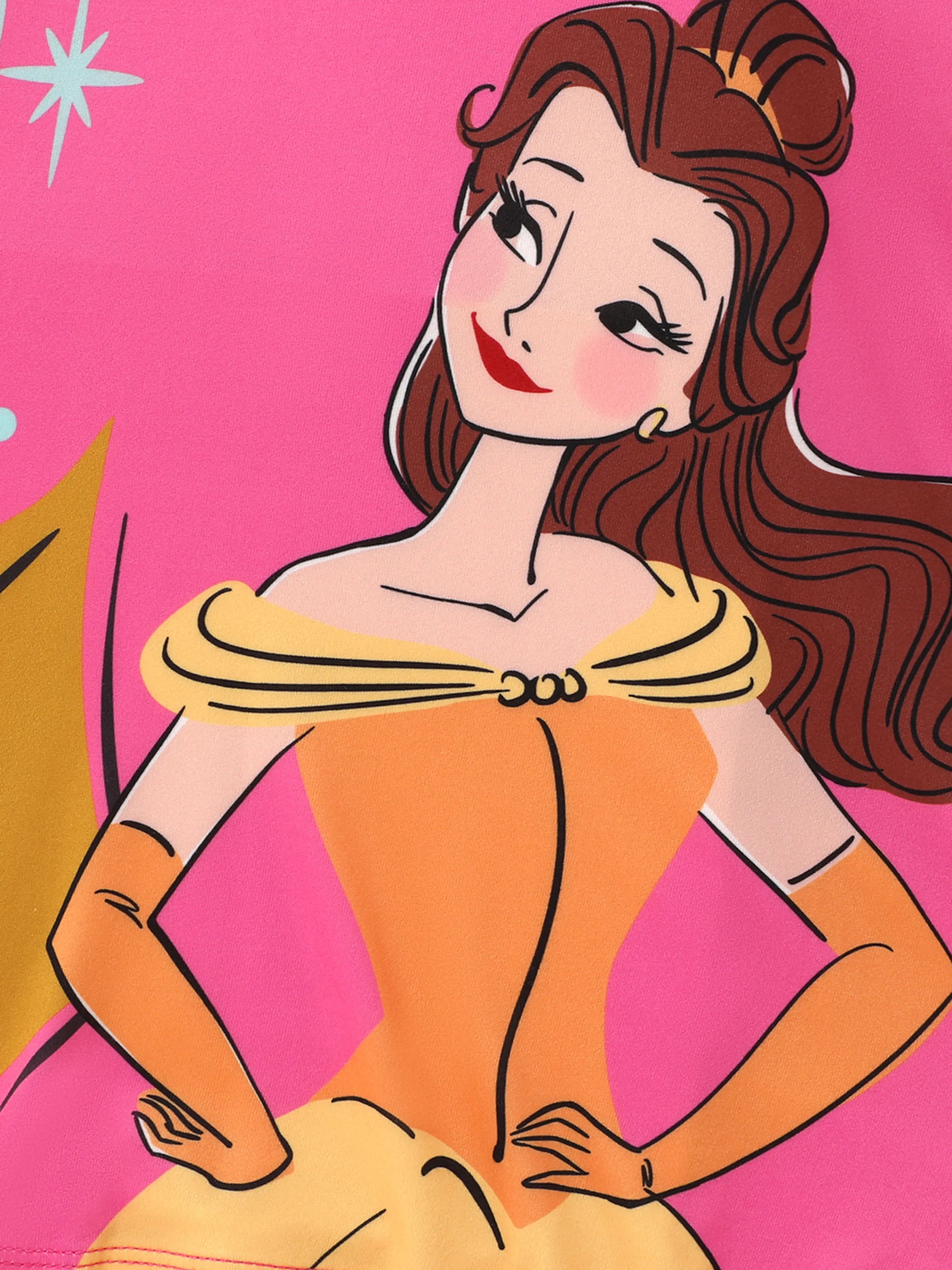 Robe à volants imprimée Belle Princesse Disney pour petite fille