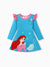 Disney Princess Toddler Girl Ariel Print Ruffled Dress Blue