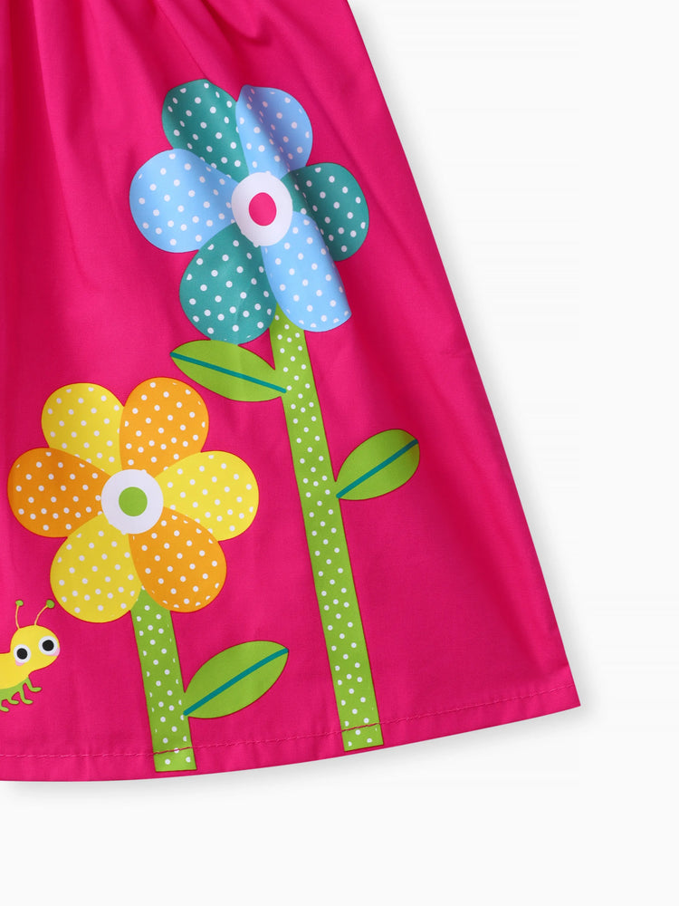 Ensemble 2 pièces haut et short à encolure carrée et motif floral pour bébé fille Roseo