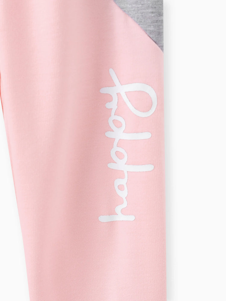 Kleinkind Mädchen 2tlg. Farbblock-Sweatshirt und Hose Set Mehrfarbig