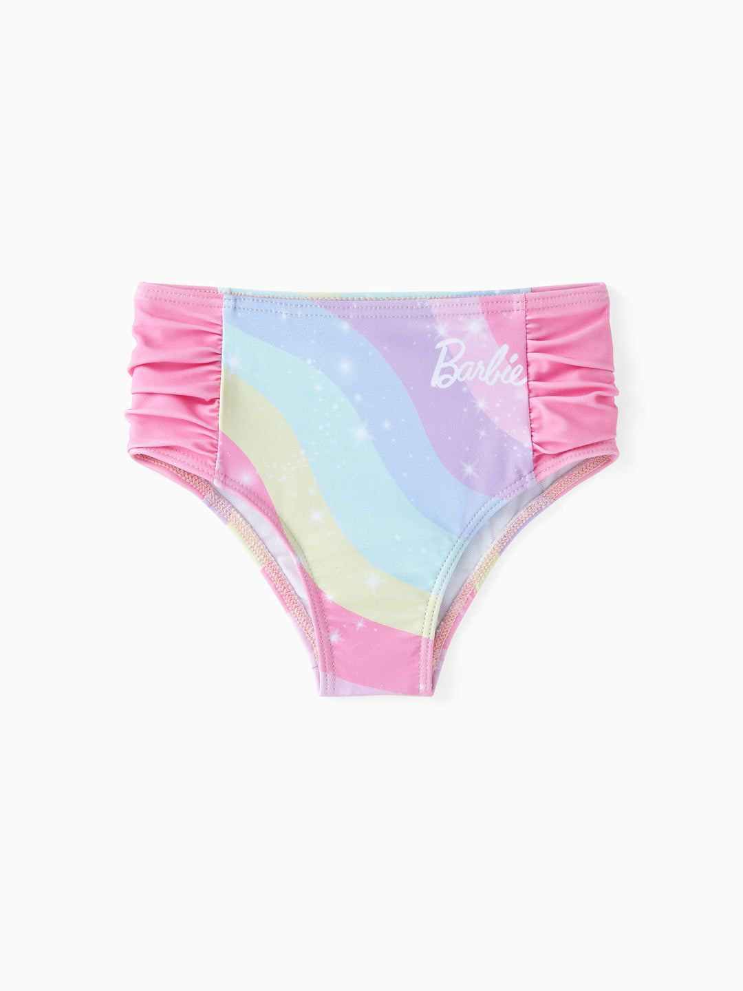 Barbie Toddler/Kid Girl 3pcs Magical Rainbow Mermaid Print Swimsuit Set Multi-color