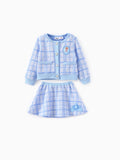 Disney Princess Cinderella Tweed Cardigan And Skirt Set Blue