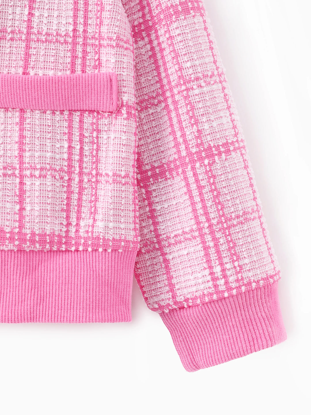 Conjunto de 2 piezas de cárdigan de tweed a cuadros con falda de princesa Disney Ariel para niñas pequeñas, color rosa