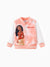 Disney Princess Toddler Girls Moana Tie-die Print Bomber Jacket Orange