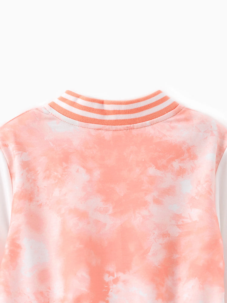 Disney Princess Toddler Girls Moana Tie-die Print Bomber Jacket Orange