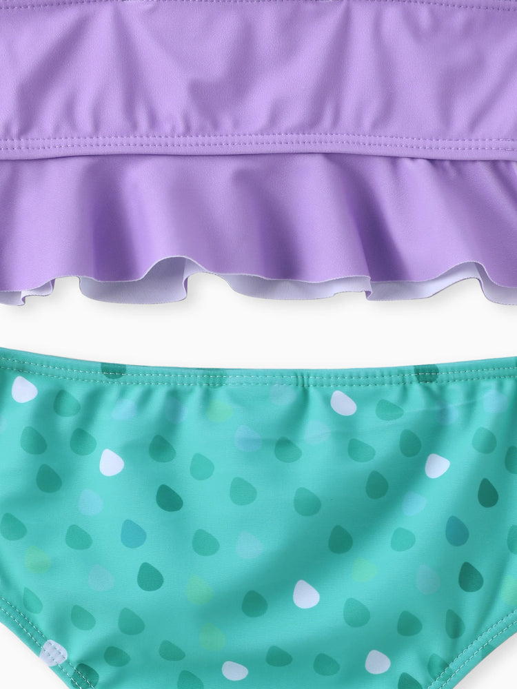 Disney Prinzessin Geschwister Passende Ariel Glänzende Stern Muster Design Badeanzug blau