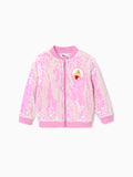 Disney Princess Toddler Girl Aurora Print Sequin Embroidered Jacket Pink