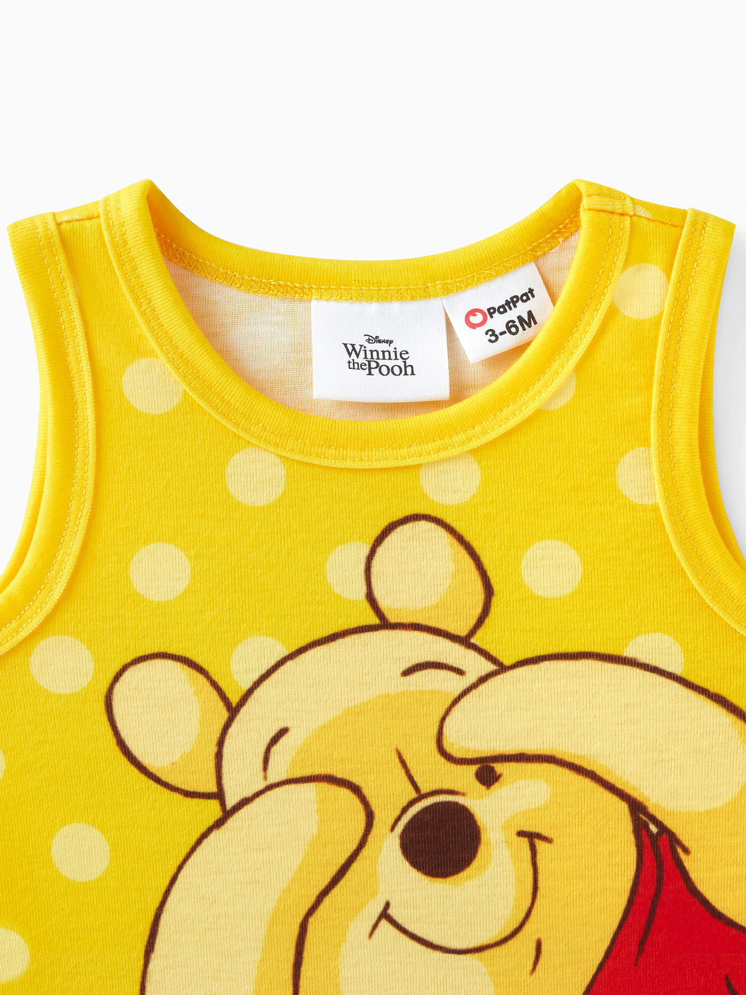 Disney Winnie Puuh 1 Stück Baby Jungen/Mädchen Naia™ Charakter Gestreift/Polka Dot Bodysuit
 hellgelb