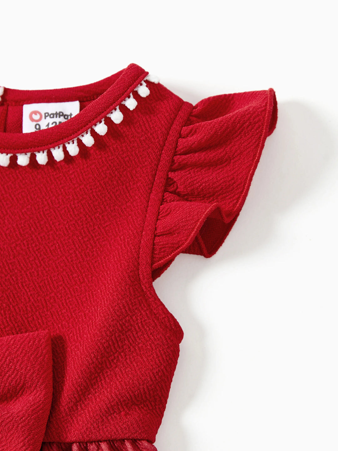 Mommy & Me Snowflake Print Red Off-shoulder/Open-shoulder Sleeveless Dresses Red