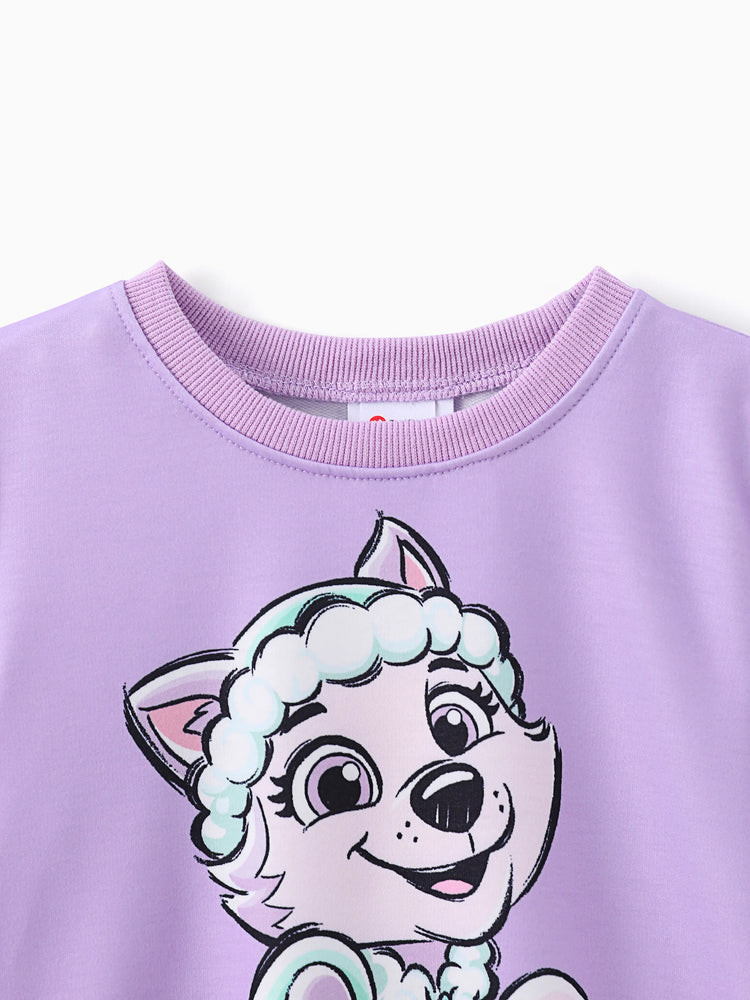 Sudadera con estampado Everest para niña pequeña de la Patrulla Canina en morado claro