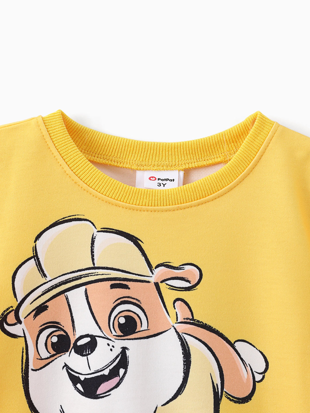 Sweat-shirt jaune Pat' Patrouille pour petit garçon Rubble