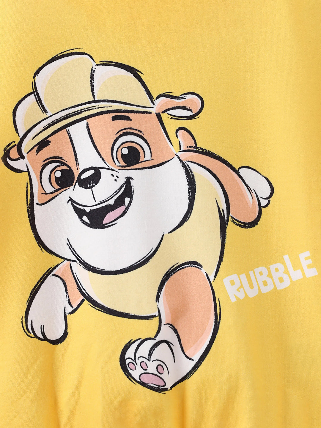 Sweat-shirt jaune Pat' Patrouille pour petit garçon Rubble