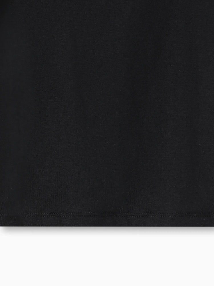 T-shirt à manches courtes et nœud papillon imprimé arc-en-ciel pour petite fille, noir