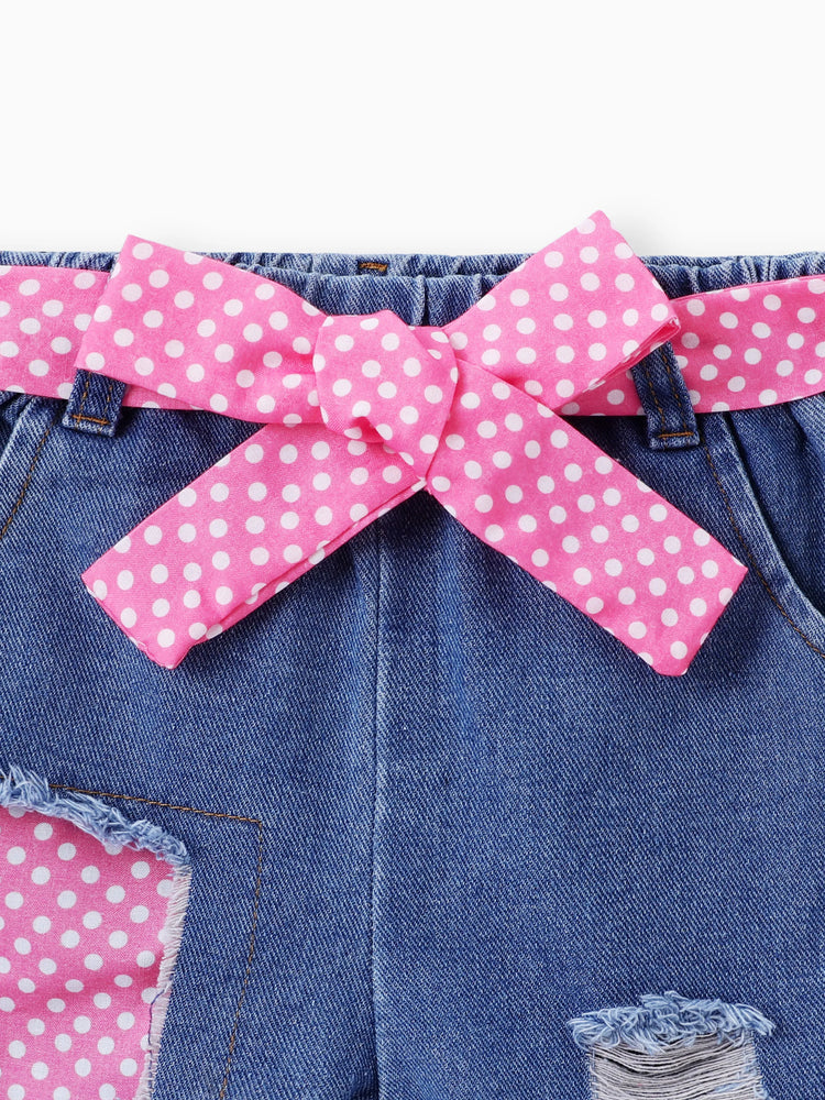 Kindliches Tiermuster Flatterärmel Kleinkind Mädchen 2er Set rosa