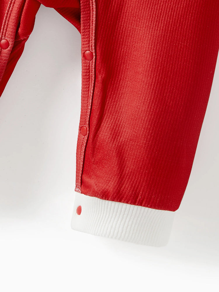 Sweat-shirts assortis à manches raglan et imprimé renne pour toute la famille, rouge