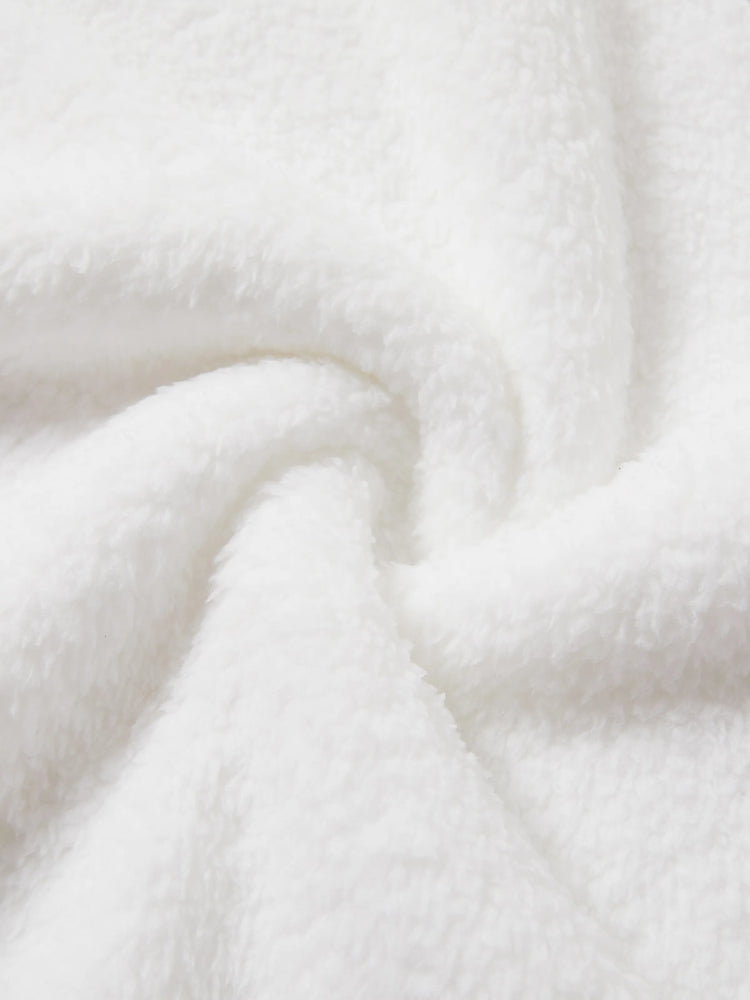 Christmas Family Matching Snowman Fleece Tops White