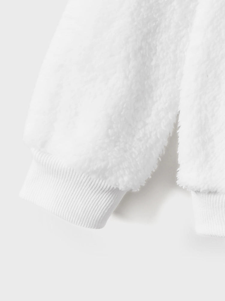 Christmas Family Matching Snowman Fleece Tops White