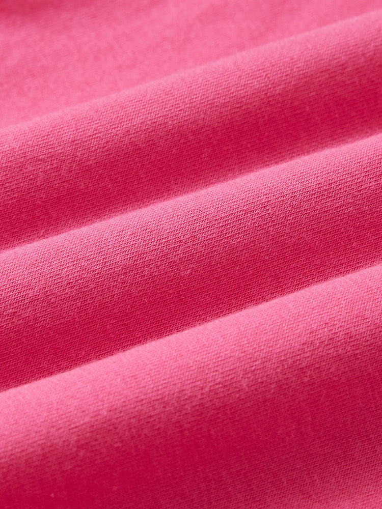 Combinaison à manches longues brodée avec lettres pour bébé fille Barbie, rose vif