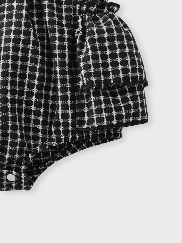 Little CoCo &amp; Gentlemen - Barboteuse à volants et nœud papillon pour bébé fille avec bandeau noir