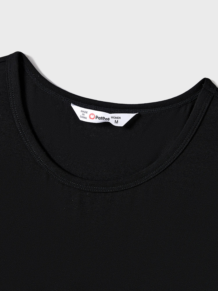 Halloween Family Matching Pumpkin Print Dresses and Short Sleeve Colorblock Tops Sets ColorBlock