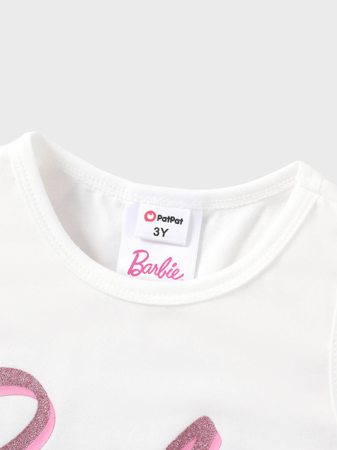 Barbie 2pcs Toddler/Kid Girl Alphabet Twist Tank Top with Pencil Skirt Set
 PinkyWhite