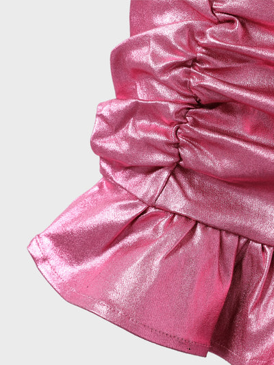 Barbie 2pcs Toddler/Kid Girl Alphabet Twist Tank Top with Pencil Skirt Set
 PinkyWhite