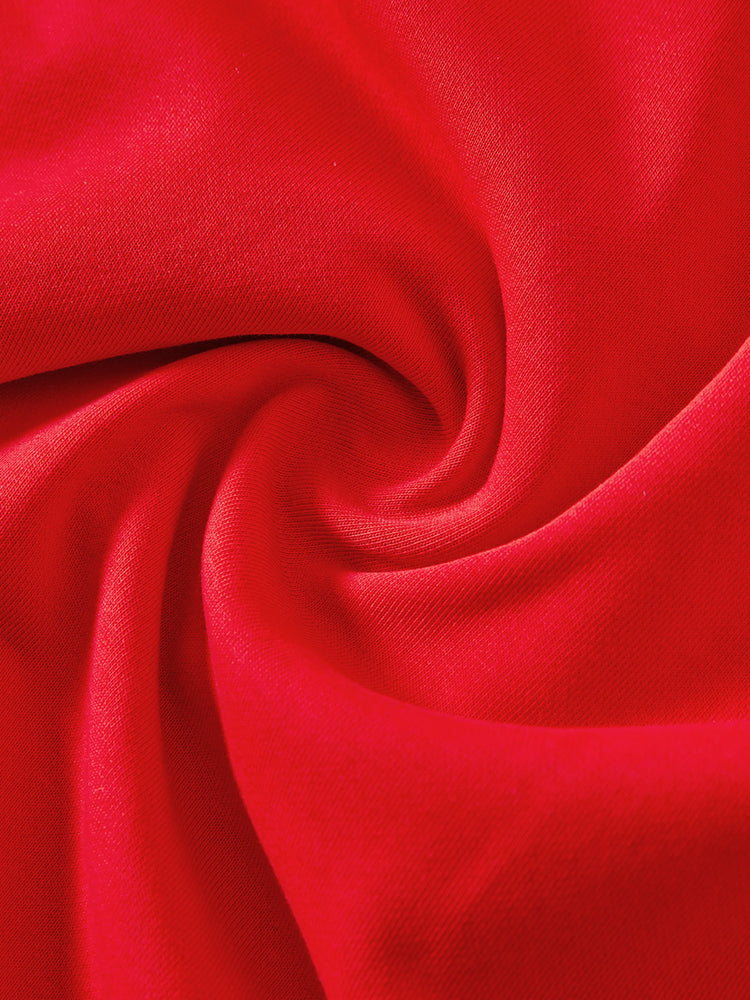 Christmas Family Matching Glow In The Dark Letters Print Long-sleeve Casual Tops Red