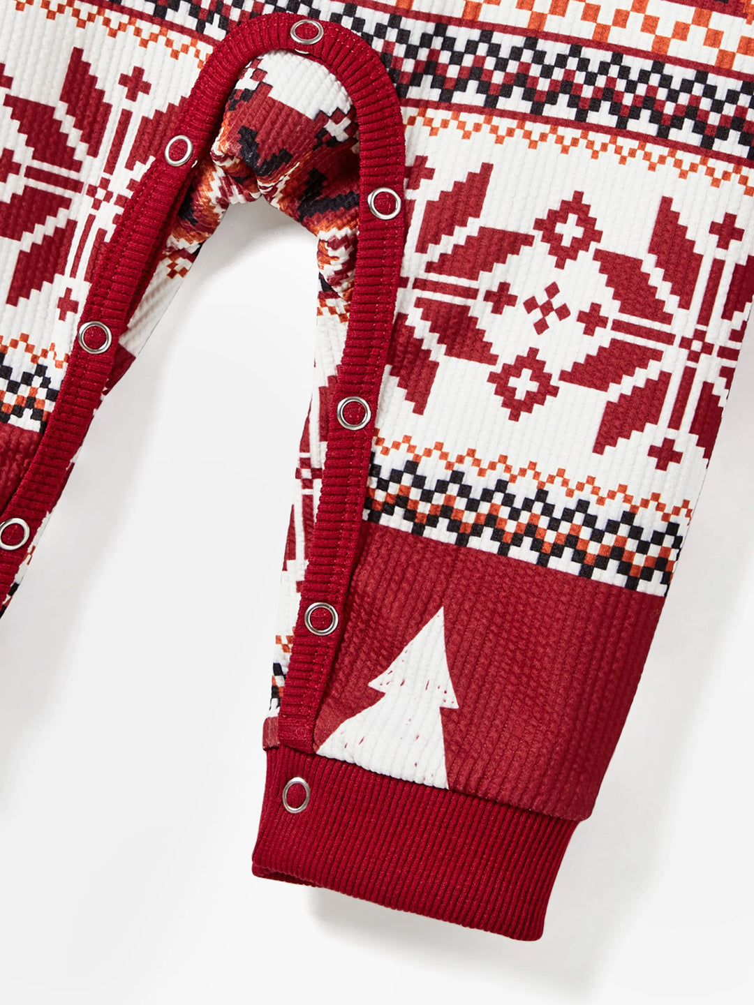 Weihnachten Familie Passend Festival Thema Allover-Print Langarm Tops Burgundy