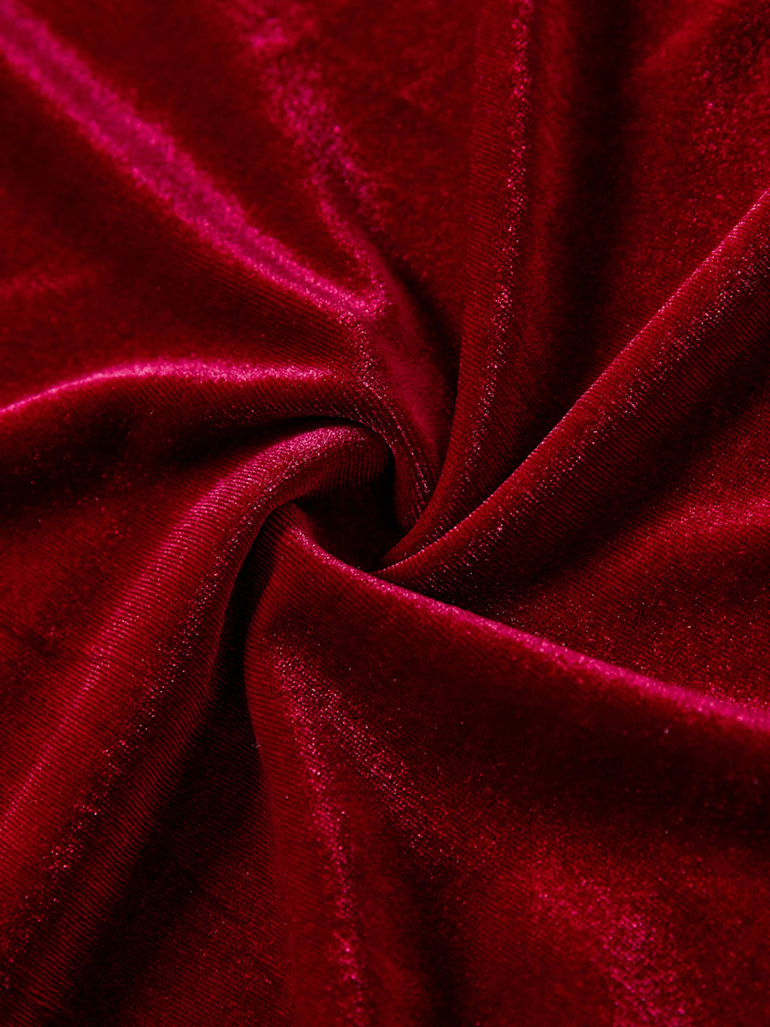 Conjuntos navideños familiares de blusas de manga larga con bloques de color y vestidos de terciopelo burdeos