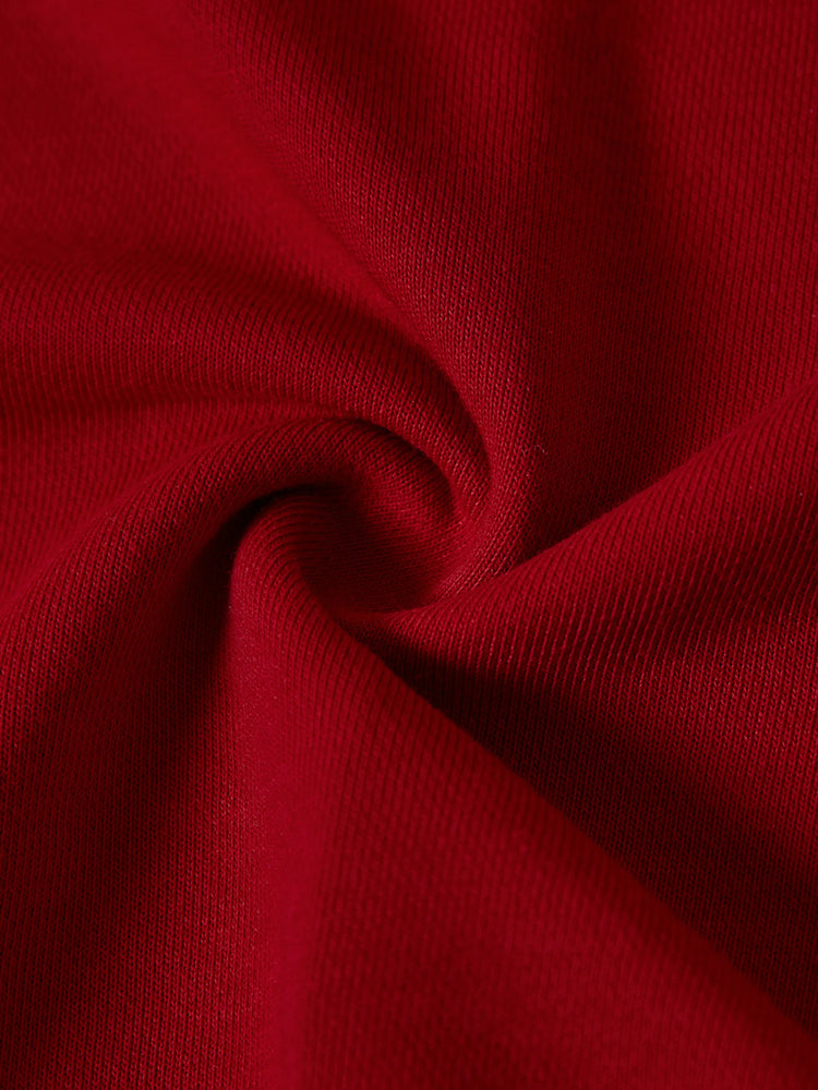 Ensembles de Noël assortis pour toute la famille, hauts à manches longues et robes en velours bordeaux