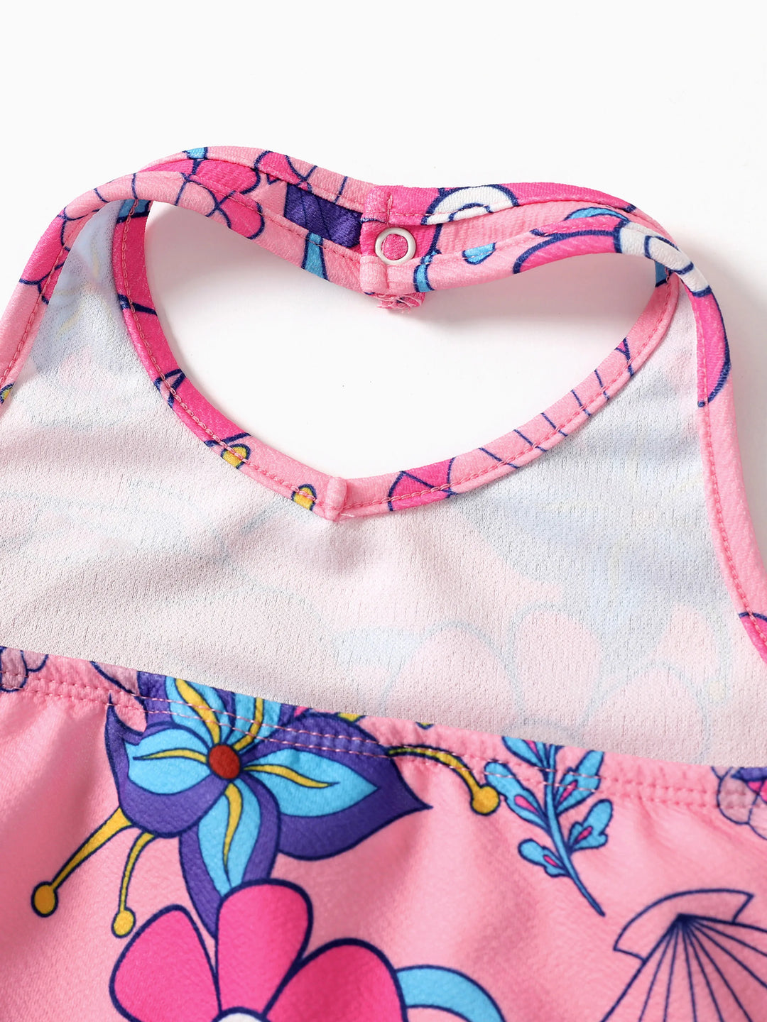 Ensemble 2 pièces Disney Princesse Ariel pour petite fille, haut dos nu et jupe fleurie, rose