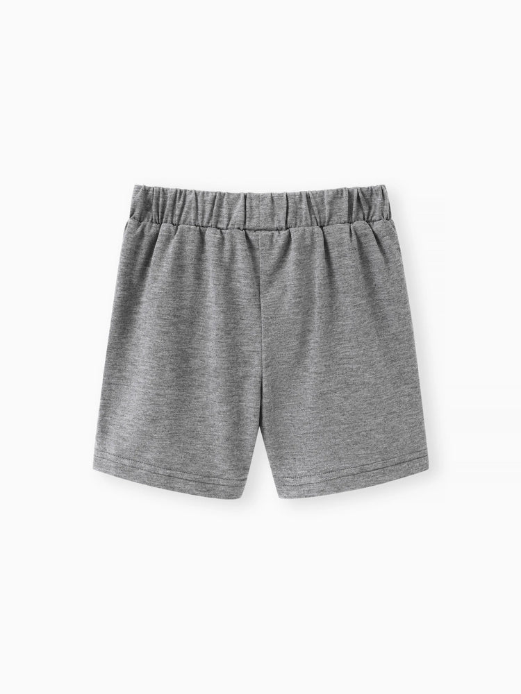 Short uni basique gris pour petite fille/garçon