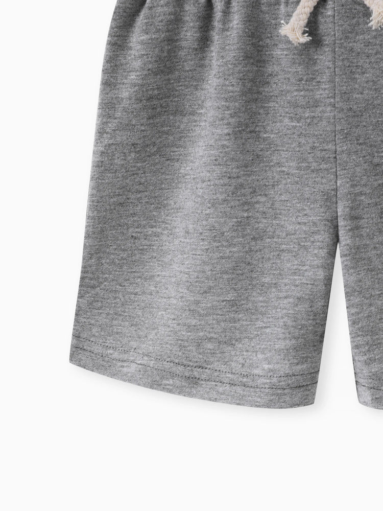 Short uni basique gris pour petite fille/garçon