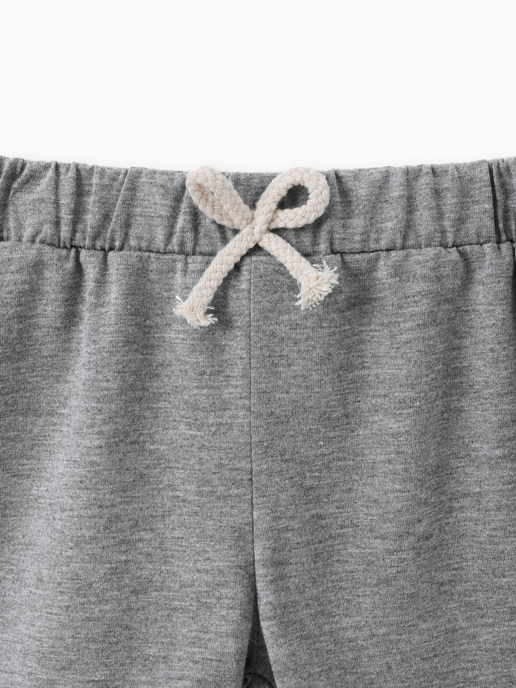 Short uni basique gris pour petite fille/garçon