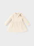 Robe/jupe à revers boutonnés de couleur unie pour bébé fille, abricot