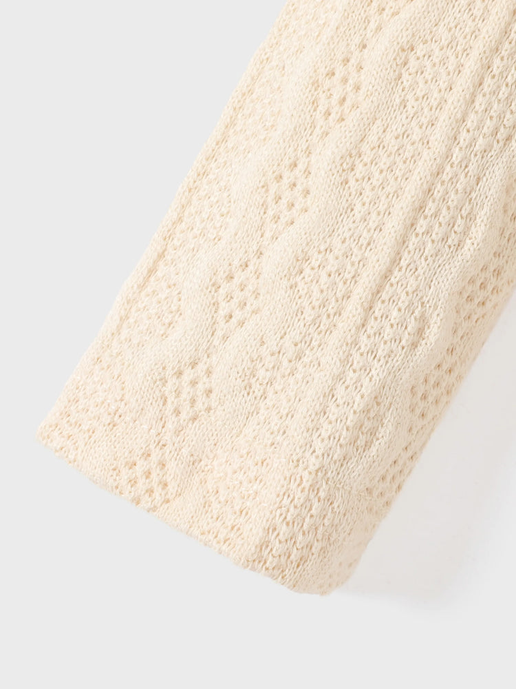 Robe/jupe à revers boutonnés de couleur unie pour bébé fille, abricot