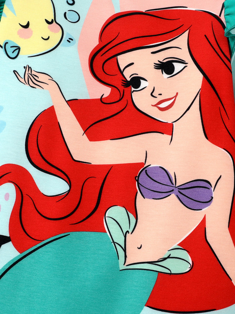 Combinaison à volants imprimée Disney Princess Naia™ Ariel pour bébé fille, verte