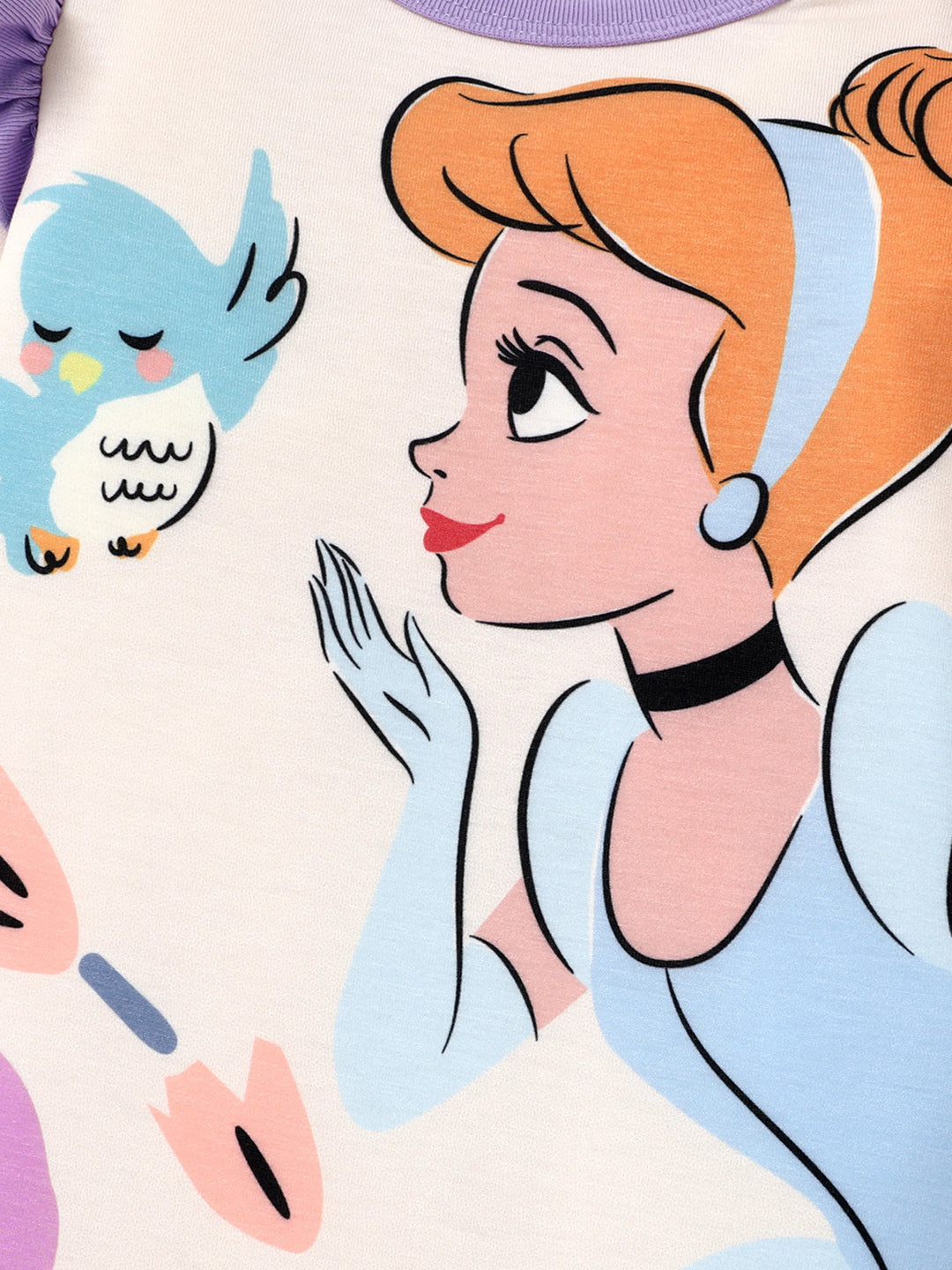 Mono con volantes y estampado de Cenicienta de la princesa Disney, color albaricoque.