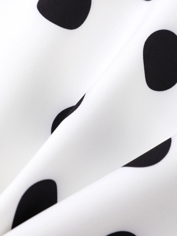 Ensemble 2 pièces pour bébé fille, barboteuse à volants style ours et salopette brodée à pois, noir