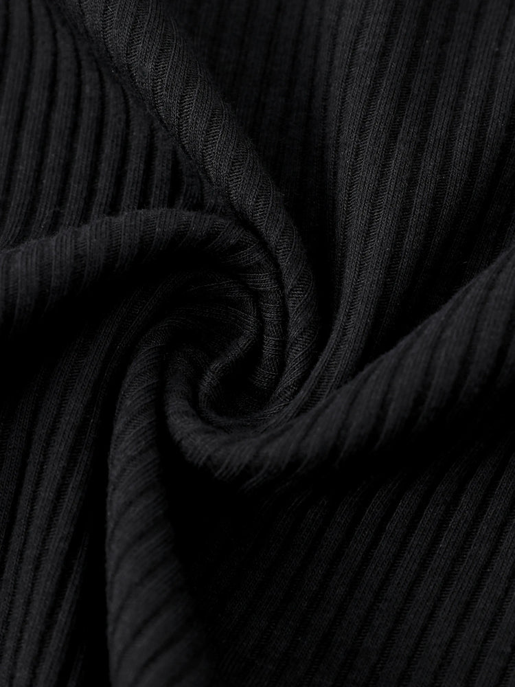 Ensemble 2 pièces pour bébé fille, barboteuse à volants style ours et salopette brodée à pois, noir