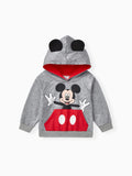 Disney Mickey and Friends Toddler Boy Mickey Character Stereo Ear Hoodies Dark Grey