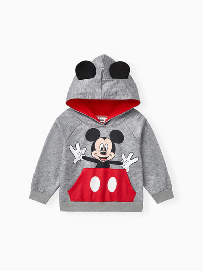 Disney Mickey and Friends Toddler Boy Mickey Character Stereo Ear Hoodies Dark Grey