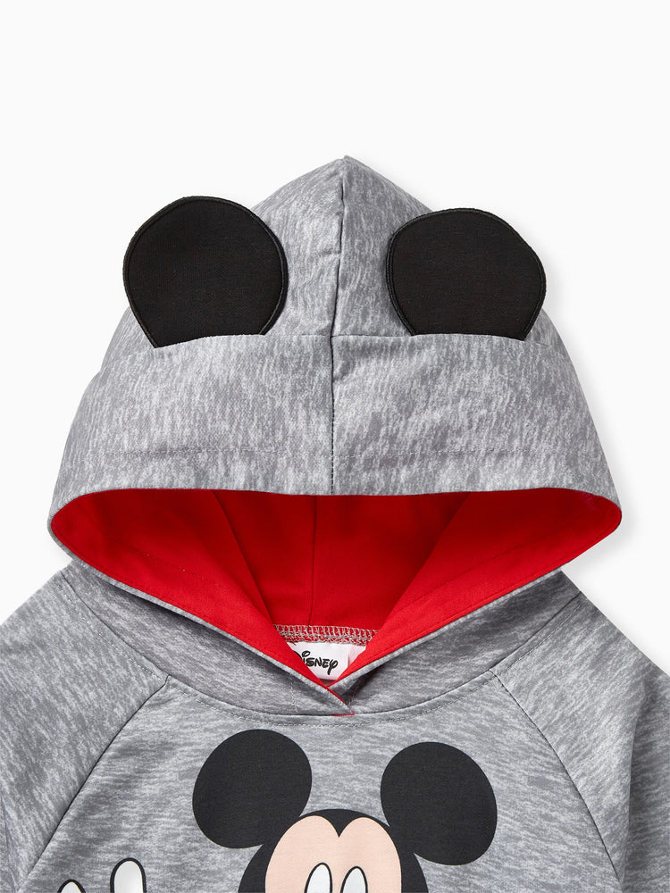 Disney Mickey and Friends Toddler Boy Mickey Character Stereo Ear Hoodies Dark Grey