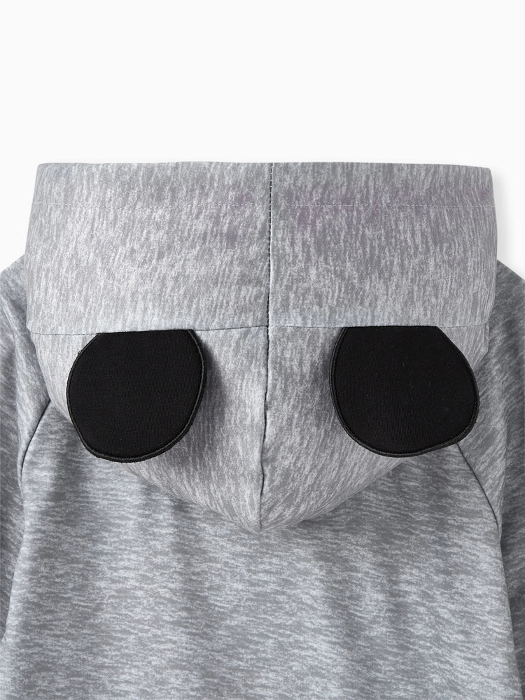 Disney Mickey and Friends Toddler Boy Mickey Character Stereo Ear Hoodies Dark Grey