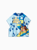 PAW Patrol Kleinkind Mädchen/Junge Streifenmuster Kapuzen-Badetuch
 blau