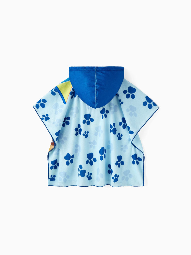 Toalla de baño con capucha azul de la Patrulla Canina para niño pequeño Chase