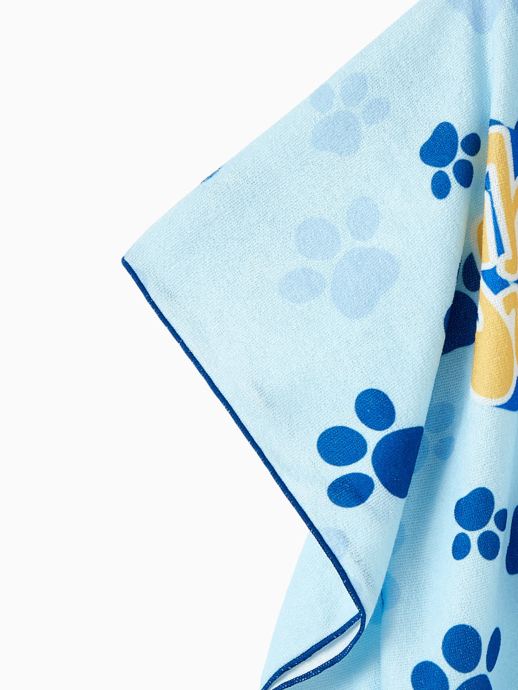 Toalla de baño con capucha azul de la Patrulla Canina para niño pequeño Chase